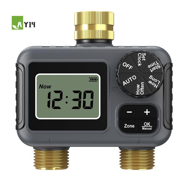 Smart Garden Water Timer - AY14 - مؤقت ري أوتوماتيكي بمخرجين،