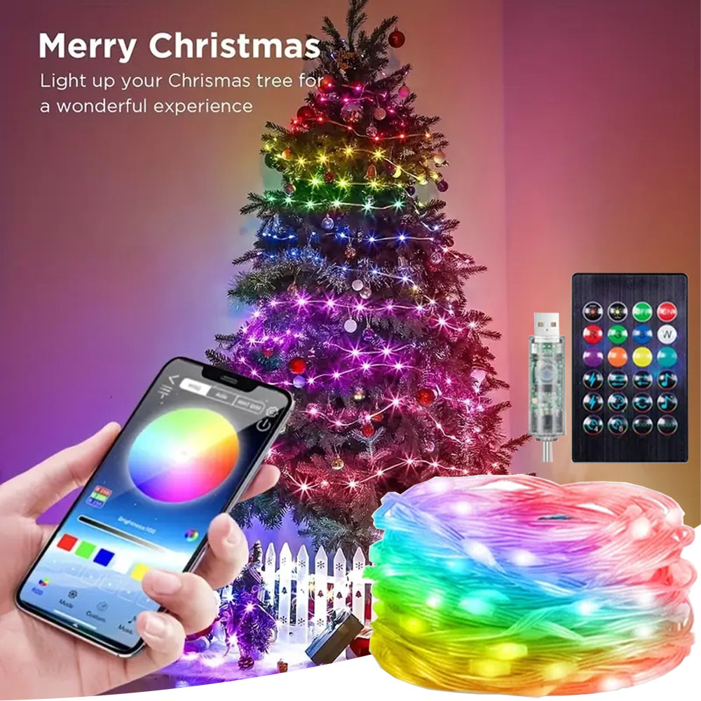 Smart Garden Festoon Lights - RGBIC سلسلة أضواء ذكية USB بالطاقة