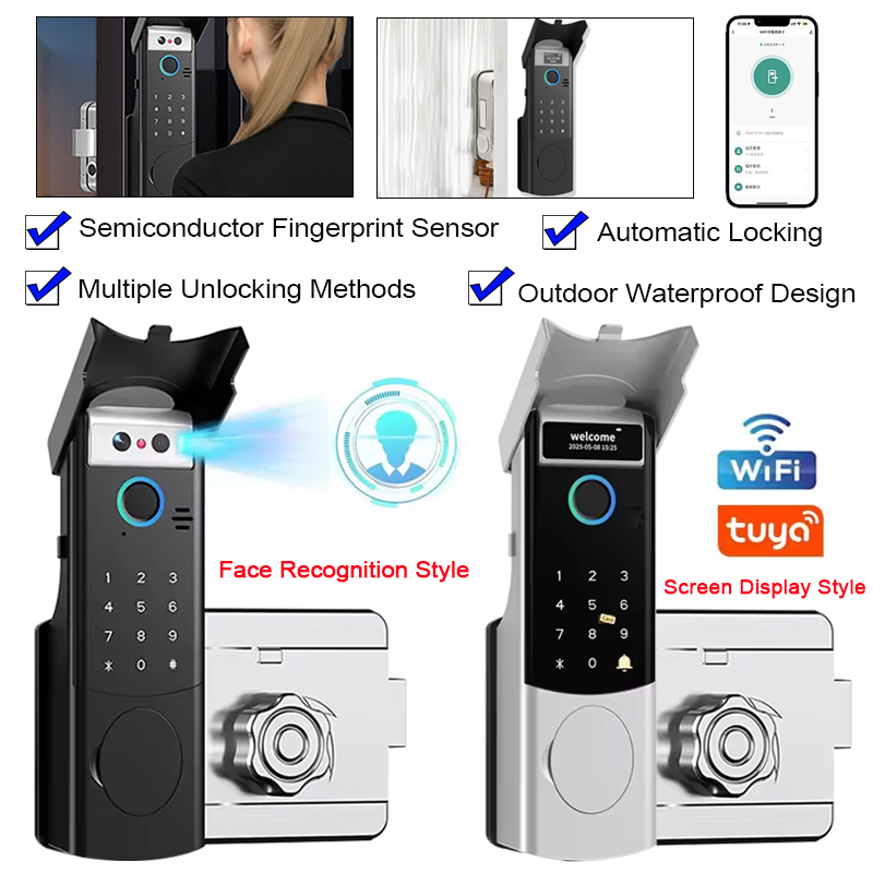 Smart Garden Door Lock - قفل ذكي للأبواب مع جرس، يعمل