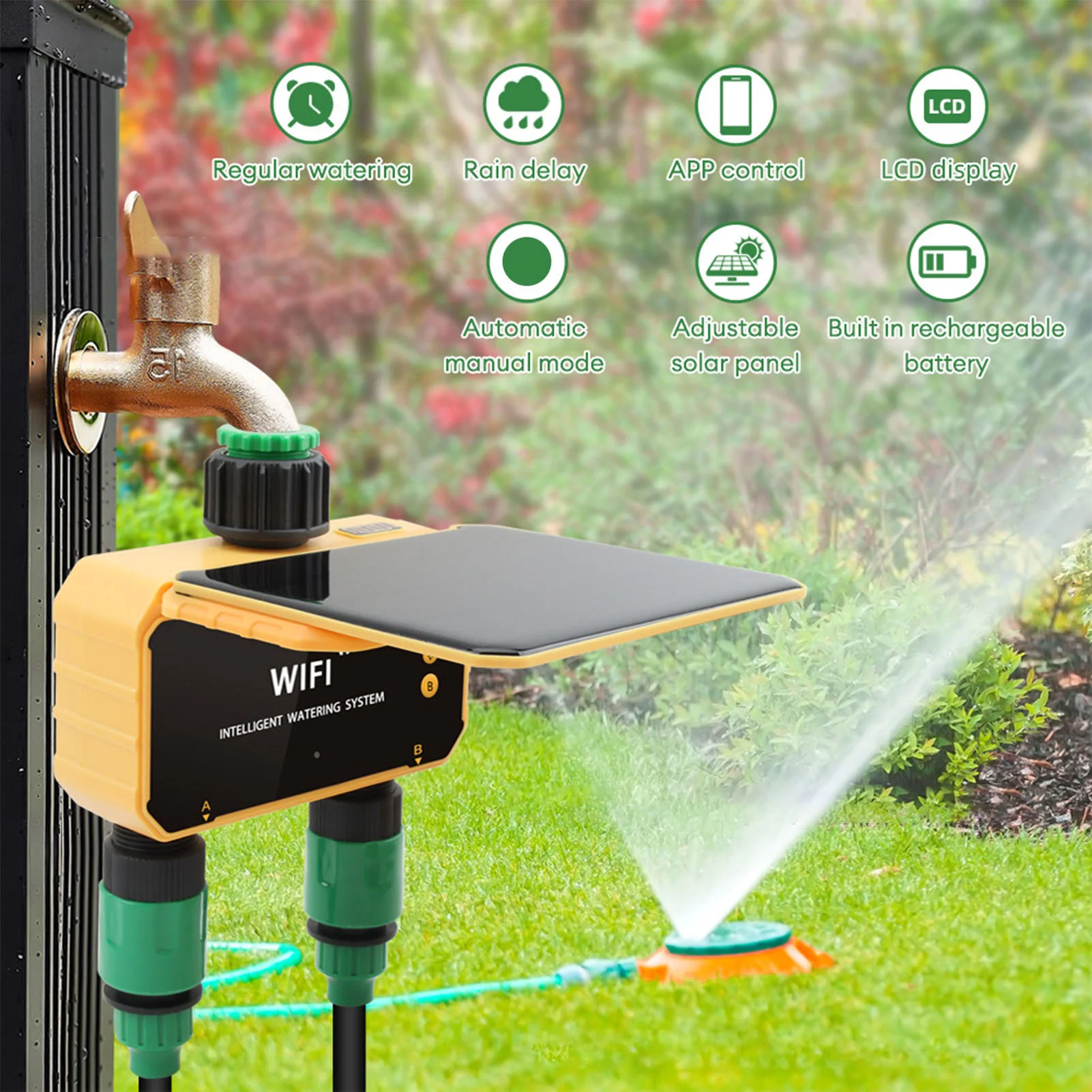 Wifi Irrigation Timer - مؤقت ري ذكي يعمل بالطاقة الشمسية