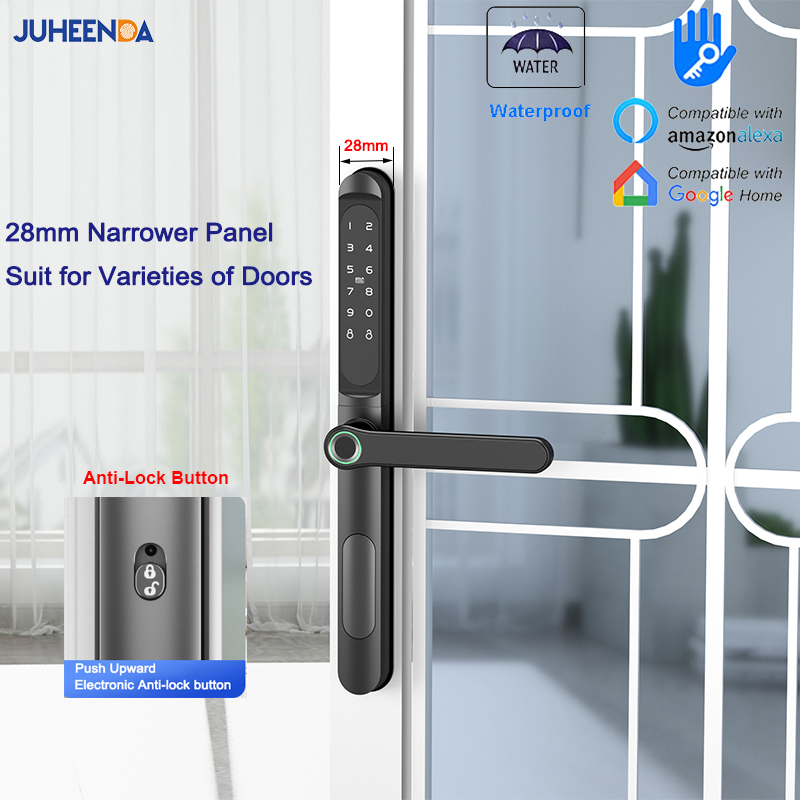 Smart Garden Door Lock - قفل باب زجاجي منزلق إلكتروني ،