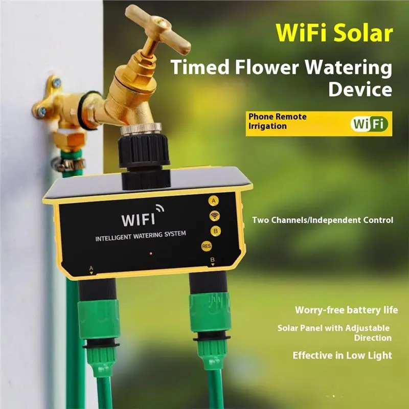 وحدة تحكم بالري بالطاقة الشمسي - مراجعة Wifi Irrigation Timer وسعره