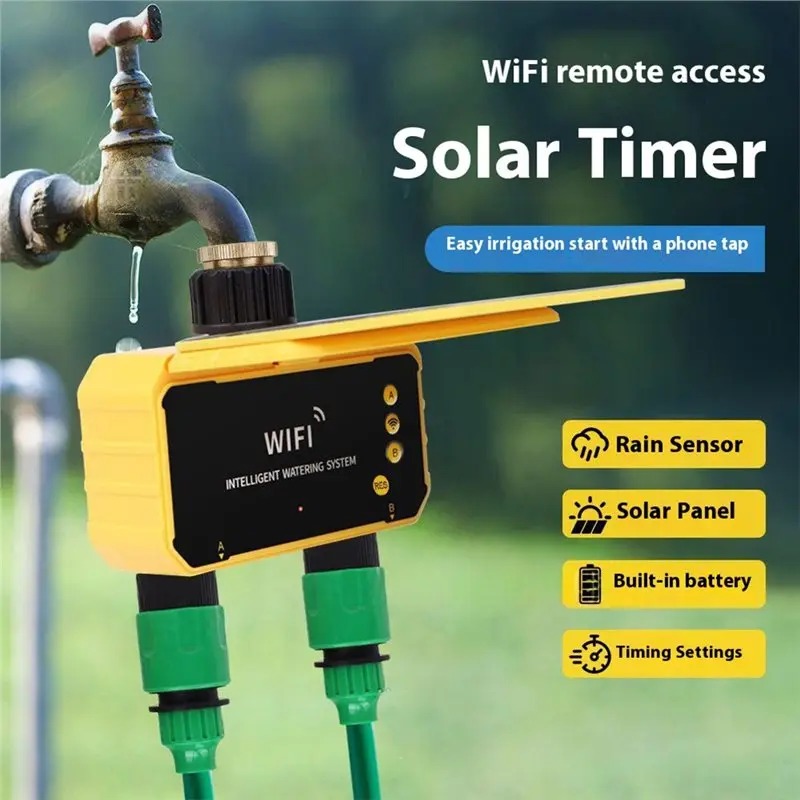 وحدة تحكم بالري بالطاقة الشمسي - مراجعة Wifi Irrigation Timer وسعره