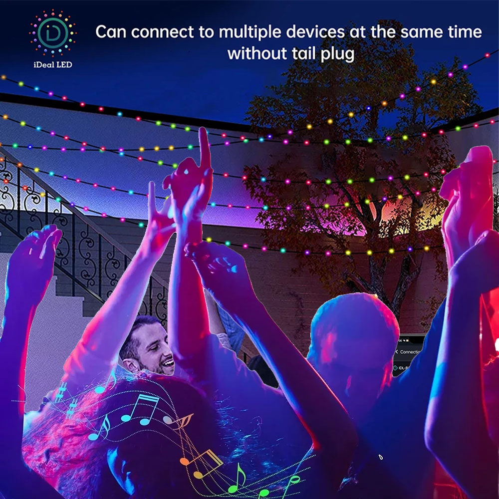 RGBIC سلسلة أضواء ذكية USB بال - مراجعة Smart Garden Festoon Lights وسعره