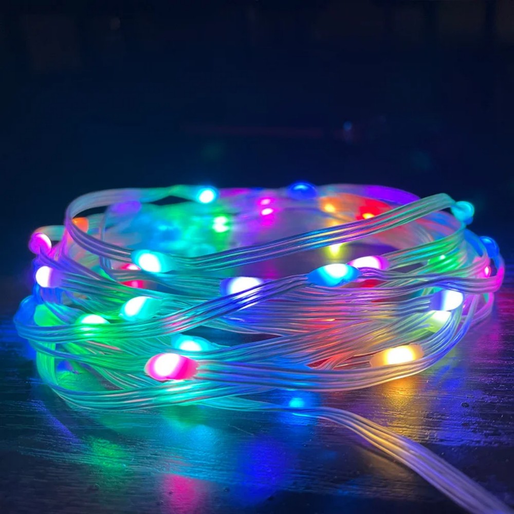 RGBIC سلسلة أضواء ذكية USB بال - مراجعة Smart Garden Festoon Lights وسعره