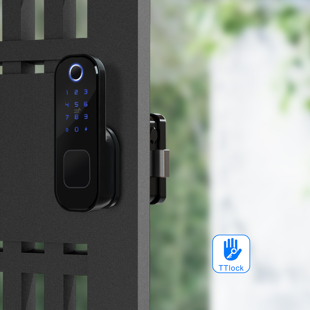 قفل حافة بصمة مزدوجة الجانب ،  - مراجعة Smart Garden Door Lock وسعره