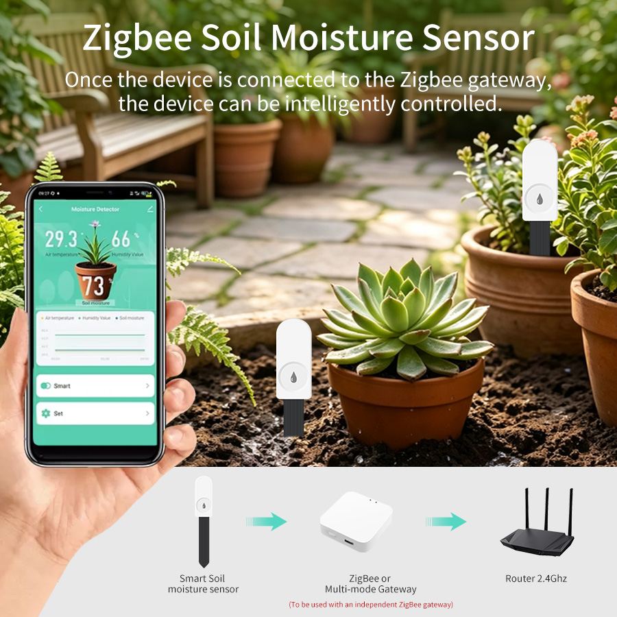 جهاز استشعار رطوبة التربة الذك - مراجعة Smart Garden Zigbee وسعره