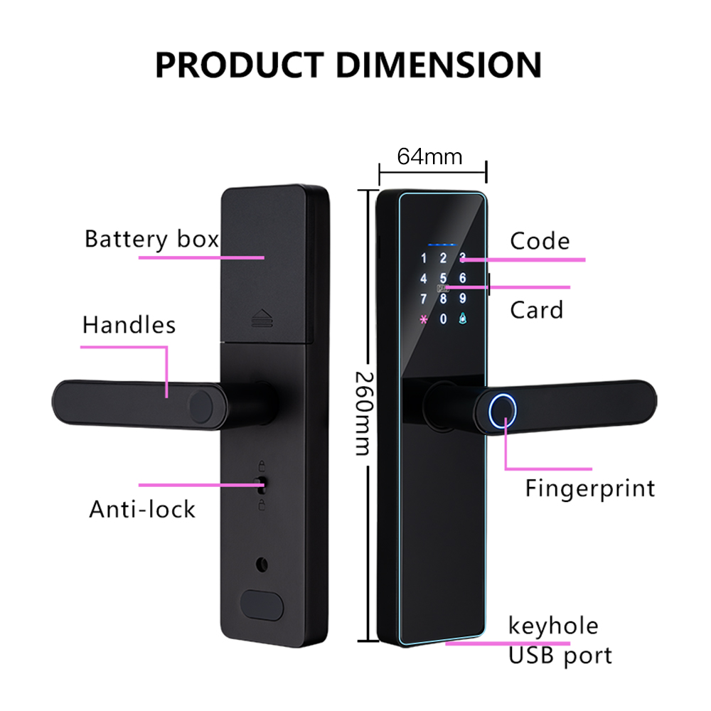 قفل باب ذكي جديد 2026 يعمل بال - مراجعة Smart Garden Door Lock وسعره