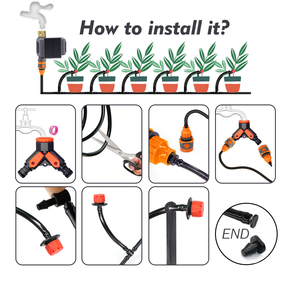 نظام ري بالتنقيط ذكي يعمل بالط - مراجعة Wifi Irrigation Timer وسعره