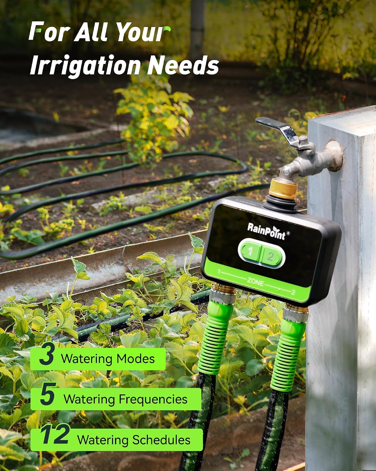 جهاز توقيت ري ذكي ثنائي المناط - مراجعة Smart Garden System وسعره
