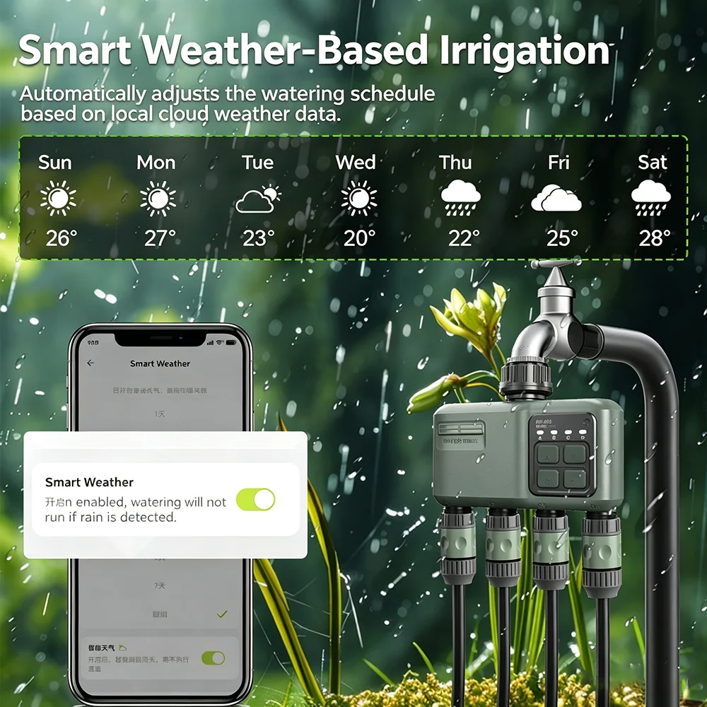 جهاز ري ذكي للحدائق يعمل بتقني - مراجعة Wifi Irrigation Timer وسعره