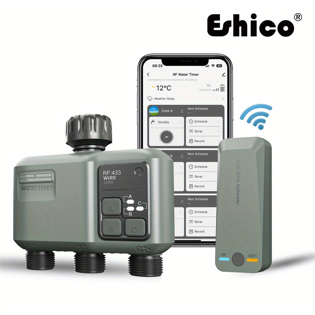 مؤقت الرشاش الذكي Eshico: نظام - مراجعة Wifi Irrigation Timer وسعره