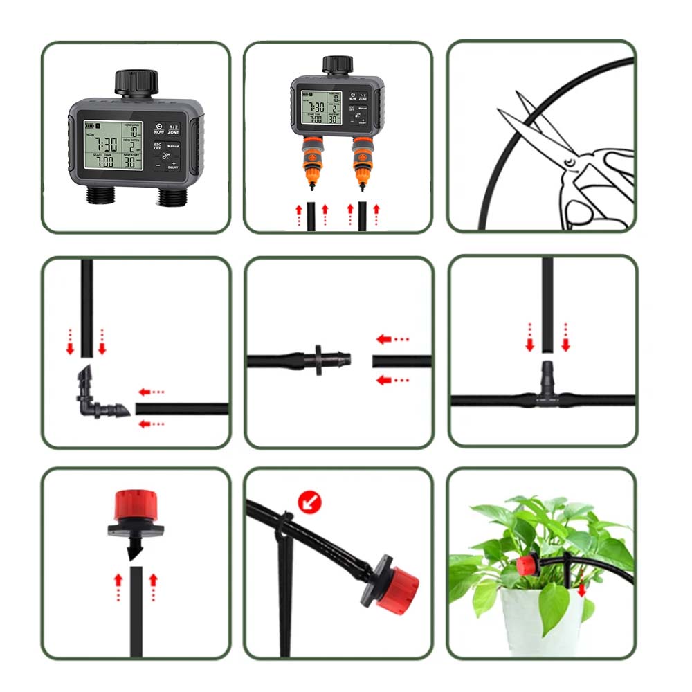 جهاز توقيت ري الحدائق بشاشة LC - مراجعة Smart Garden Water Timer وسعره
