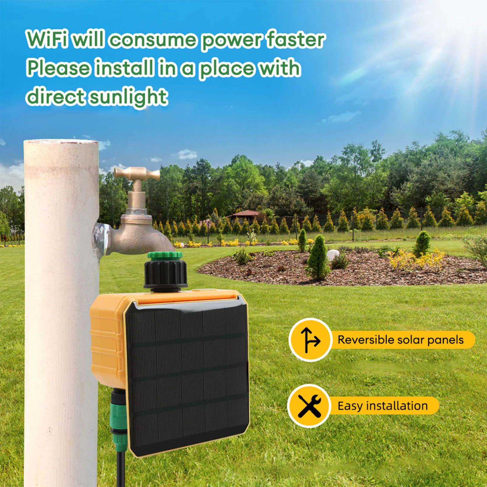 مؤقت ري ذكي يعمل بالطاقة الشمس - مراجعة Wifi Irrigation Timer وسعره