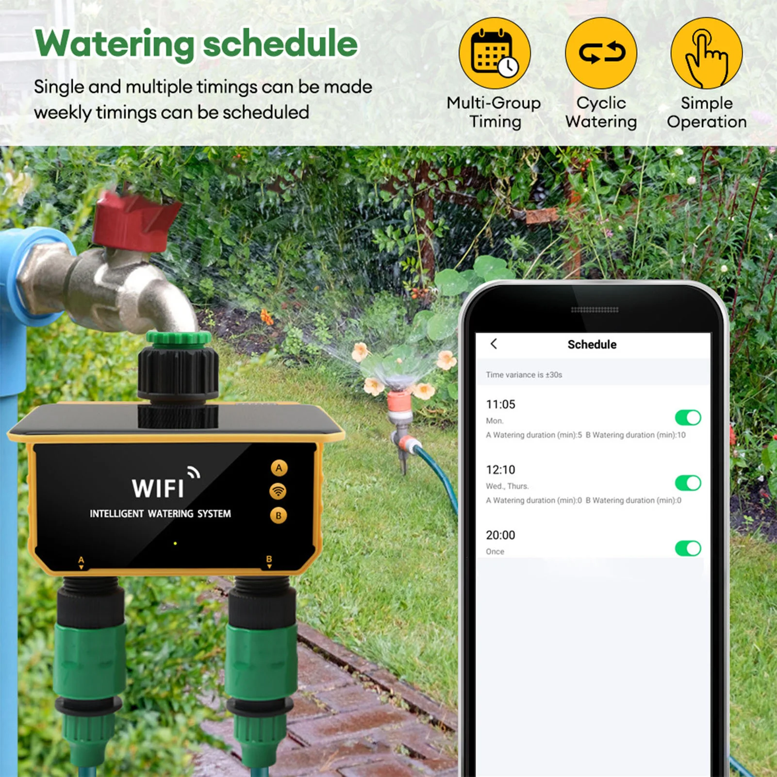 مؤقت ري ذكي يعمل بالطاقة الشمس - مراجعة Wifi Irrigation Timer وسعره