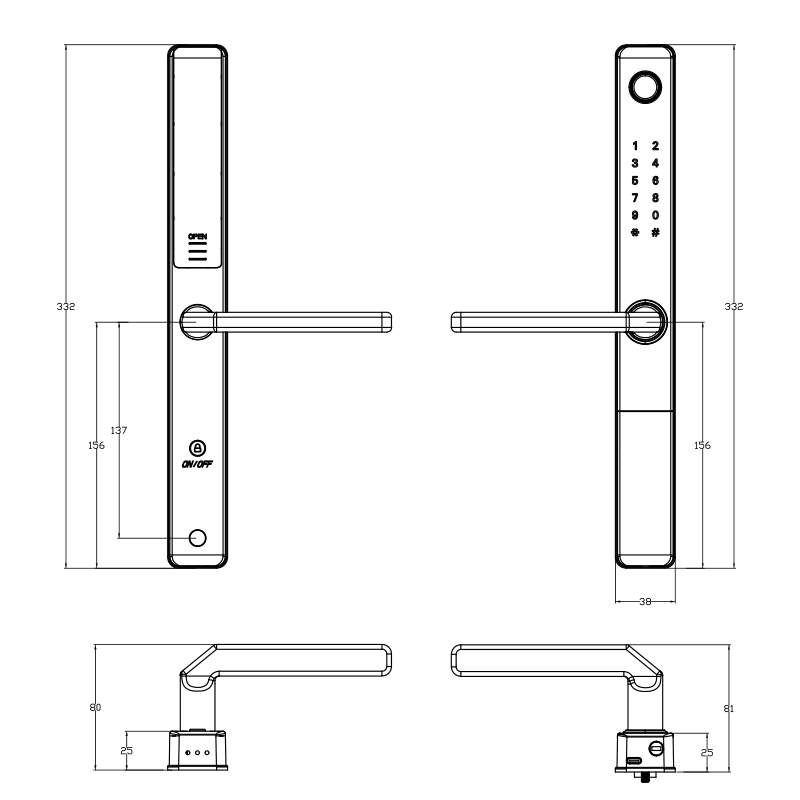 اليورو 92/85/72 مللي متر تويا  - مراجعة Smart Garden Door Lock وسعره