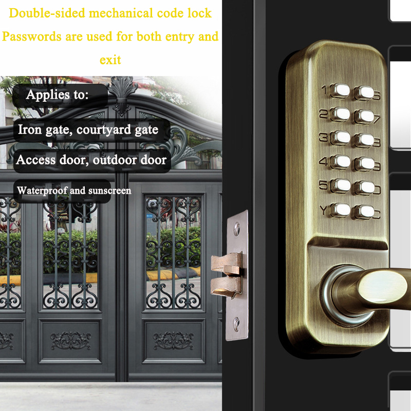 قفل بكلمة مرور ميكانيكي بدون م - مراجعة Smart Garden Door Lock وسعره