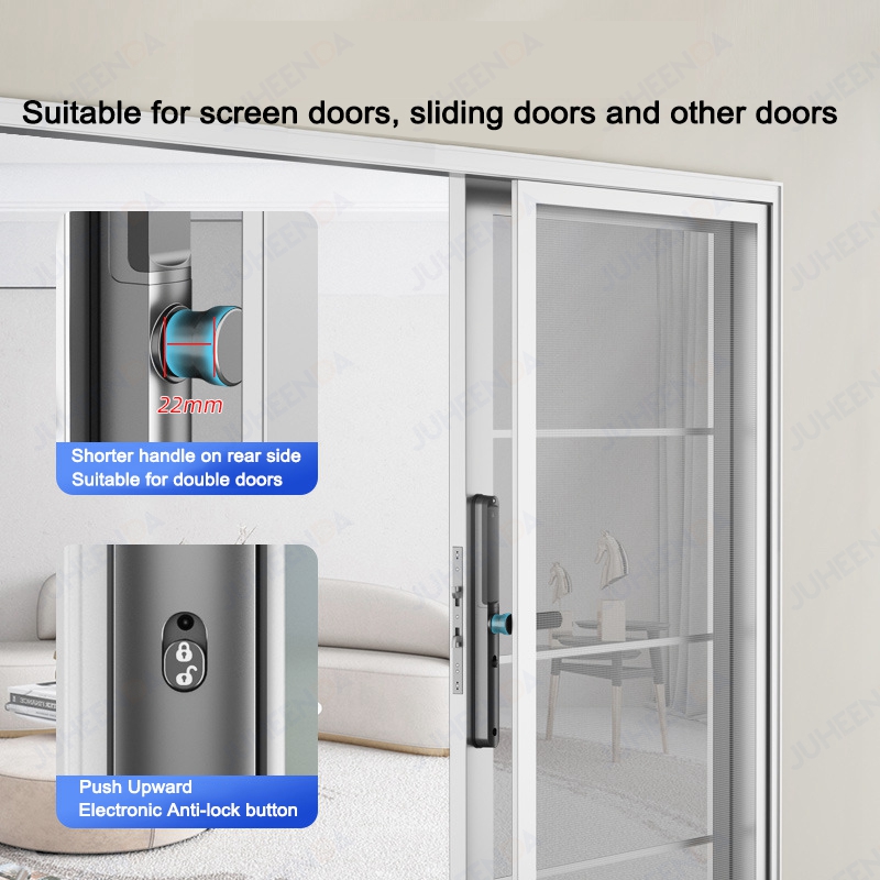 قفل باب زجاجي منزلق إلكتروني ، - مراجعة Smart Garden Door Lock وسعره